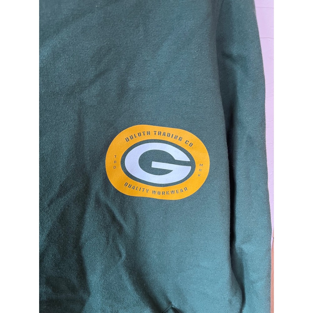 Duluth Trading Co Green Bay Packers Sweatshirt Mens Medium Limited Edition Green - Picture 3 of 6